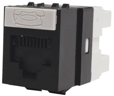 Molex Cat 6 IO Keystone Jack UTP Shuttered - Black
