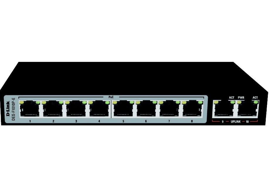 Dlink 8+2 Port POE Switch DES-F1010P-E