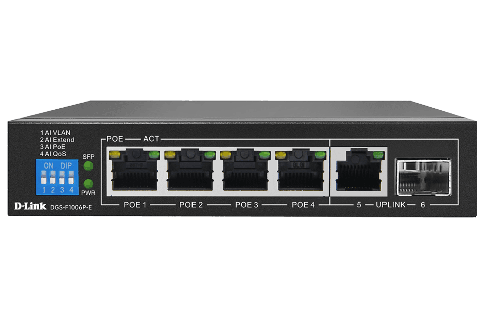 Dlink 4+2 Port POE Switch DGS-F1006P-E