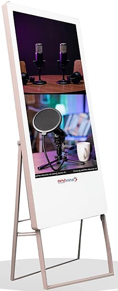 Nextview 43 Inch Digital Signage Floormount A Type White 4K NVSG4K43BBL